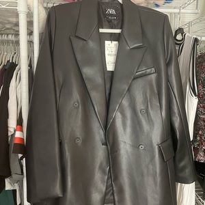Leather (faux) Zara Blazer